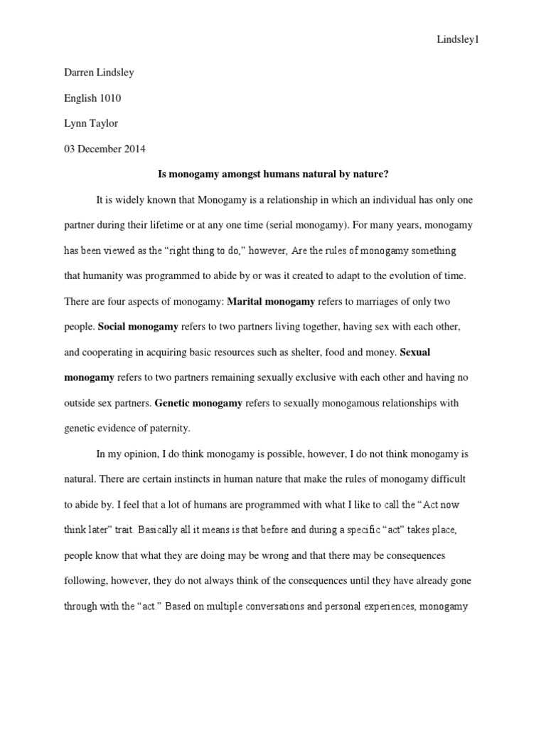 Is monogamy natural image