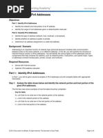 8.1.4.8 Lab - Identifying IPv4 Addresses PDF