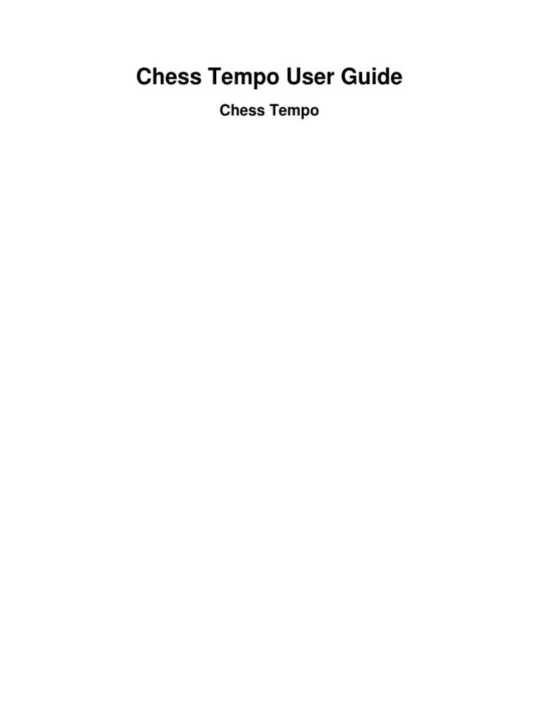 ChessTempo Manual, PDF, Icon (Computing)