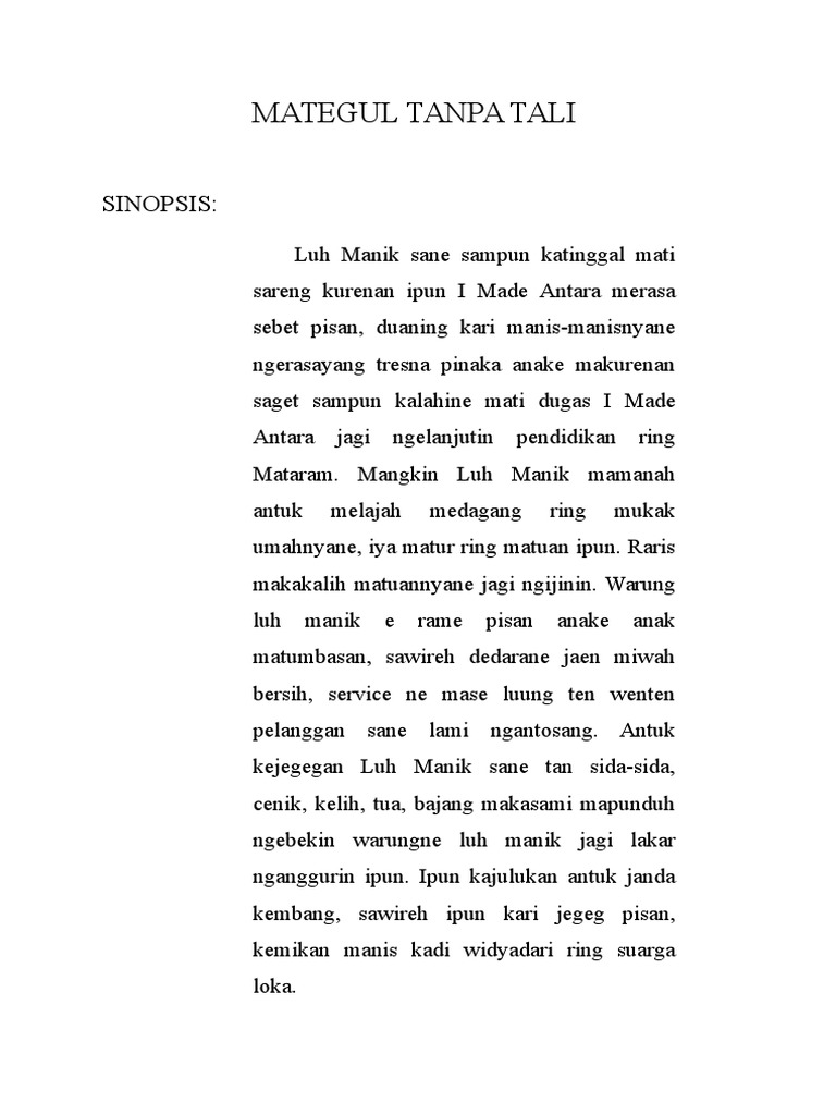 38+ Cerpen bahasa bali pendek dan unsur intrinsiknya ideas