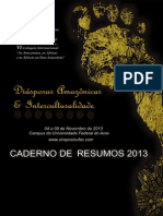 2013 - Caderno de Resumos