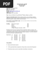UT Dallas Syllabus for math4334.501 05f taught by Bentley Garrett (btg032000)