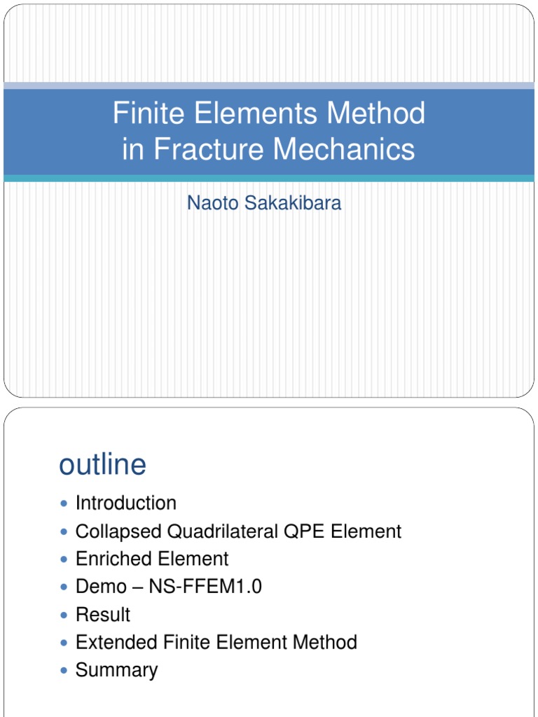 Finite Element Methods in Fracture Mechanics | PDF | Technology ...