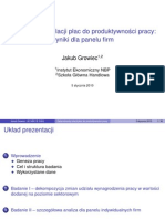 Determinanty Relacji płac Do Produktywno´ Ci Pracy: