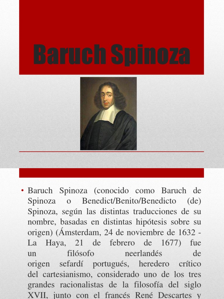 Filosofía de Spinoza: Dios y Naturaleza | PDF | Baruch Spinoza | Verdad