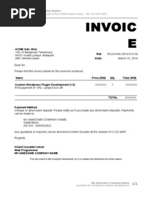Sample Invoice