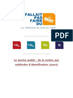 Le Service Public - Notion Et Identification