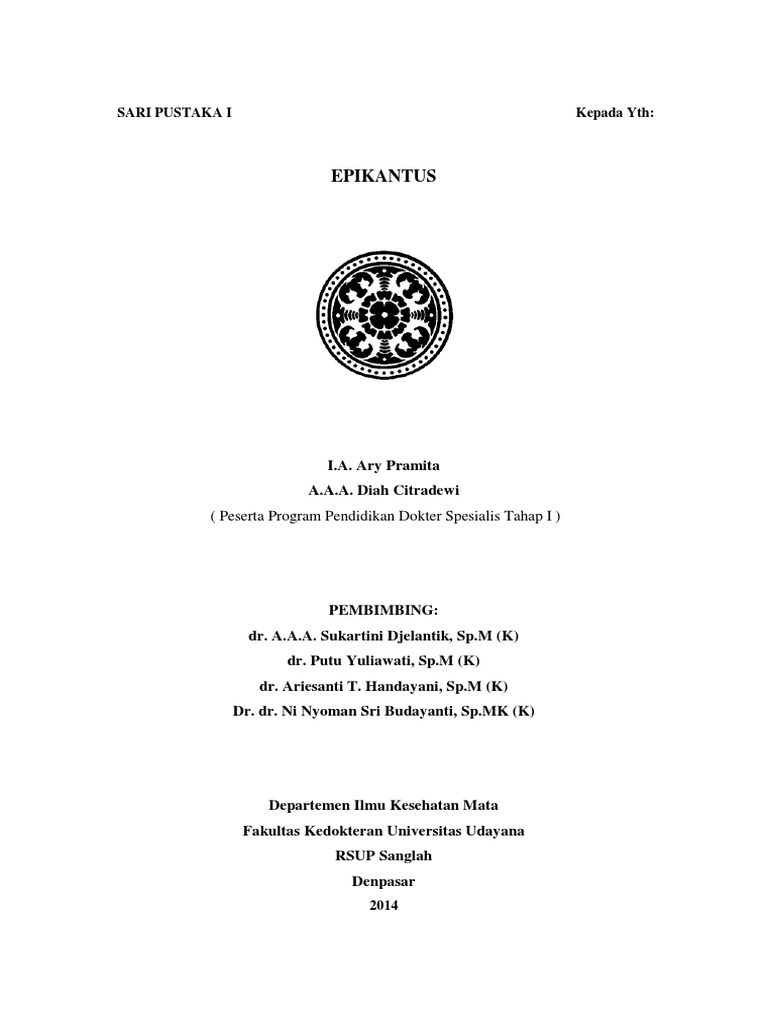 Sari Pustaka Epikantus PDF | PDF