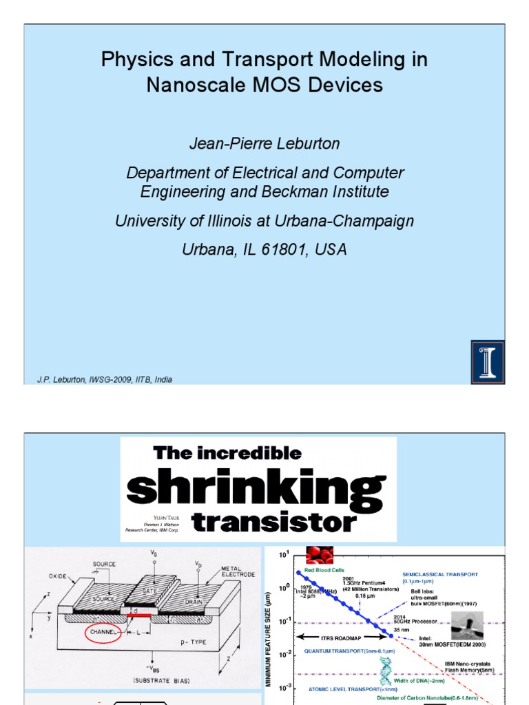 Physics and Transport Modeling in Nanoscale MOS Devices | PDF | Field ...