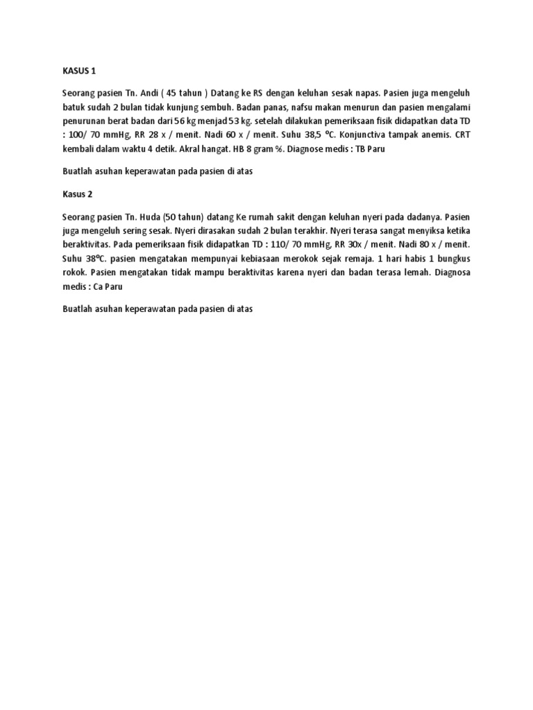 Contoh Soal Kasus Stroke Dikdasmen