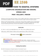 UT Dallas Syllabus for ee2310.002 05s taught by William Pervin (pervin)
