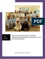 Disaster Response and Contingency Planning 16th – 18th April 2013 Nowshera