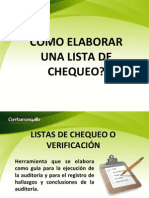 Lista Verificación Auditoria