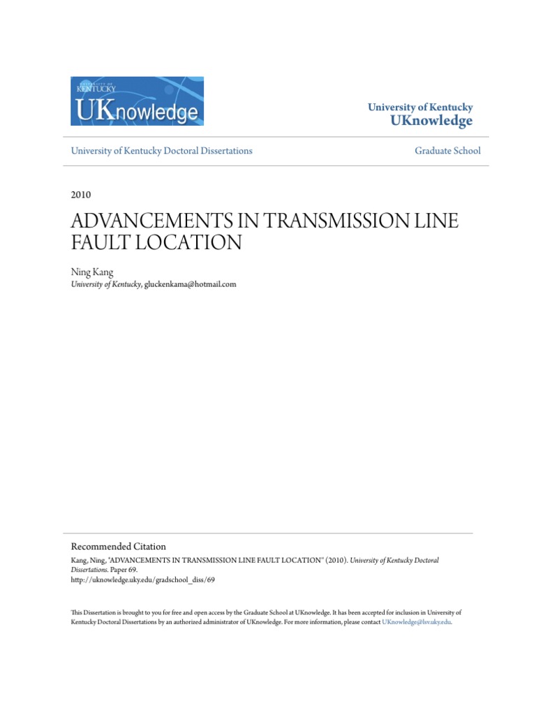 Advancements in Transmission Line Fault Location | PDF | Electrical ...