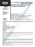 ABNT ISO-TR 10014 - Diretrizes Para Gestão de Aspectos Econô