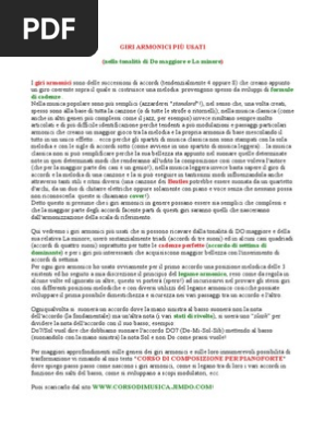 Giri Armonici Piu Usati Do Maggiore E La Minore