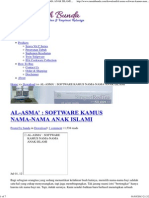 AL-ASMA' - SOFTWARE KAMUS NAMA-NAMA ANAK ISLAMI - Rumah Bunda PDF