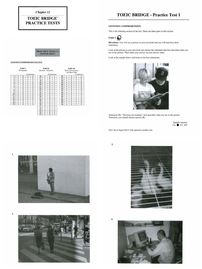 Toeic Bridge Full Practice Test 1 - 2 Page | PDF