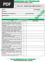 _Modelo Check List - Norma Regulamentadora Nº 11 - Blog Segurança Do Trabalho