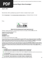 Download Mikrotik DUAL WAN Load Balancing Using PCC Method by damian3003 SN249273168 doc pdf