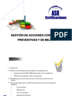 Taller de Acciones Correctiva, Preventivas y de Mejora