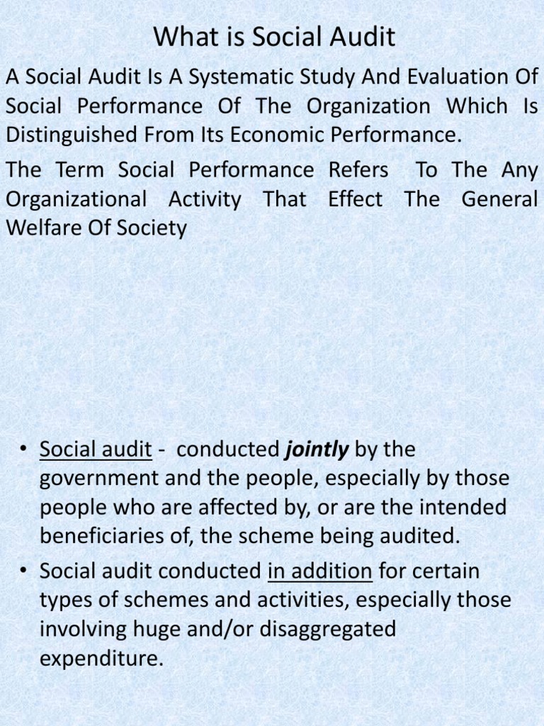 Understanding Social Audits and Their Benefits | PDF | Audit ...