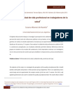 1. Percepción de Calidad de Vida Profesional en Trabajadores de La Salud