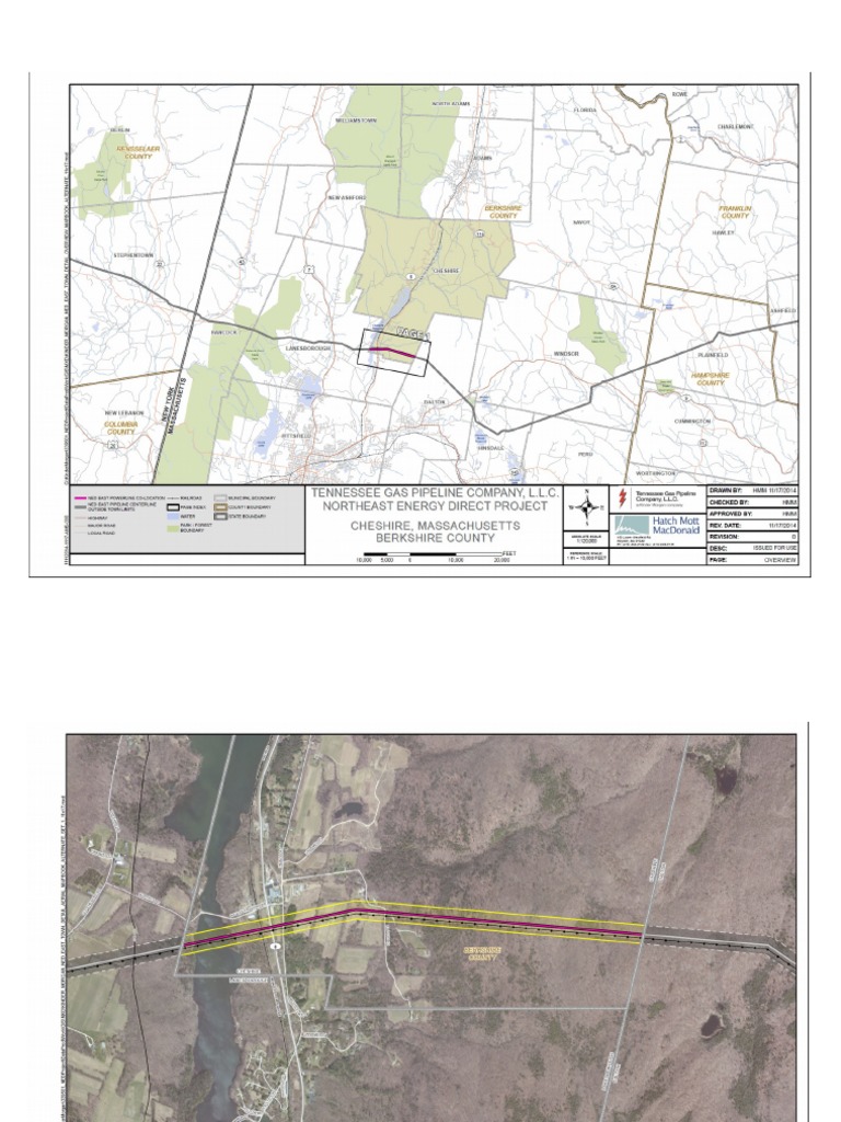 Tennessee Gas Pipeline Co. Proposed Pipeline Route Maps For Berkshire ...