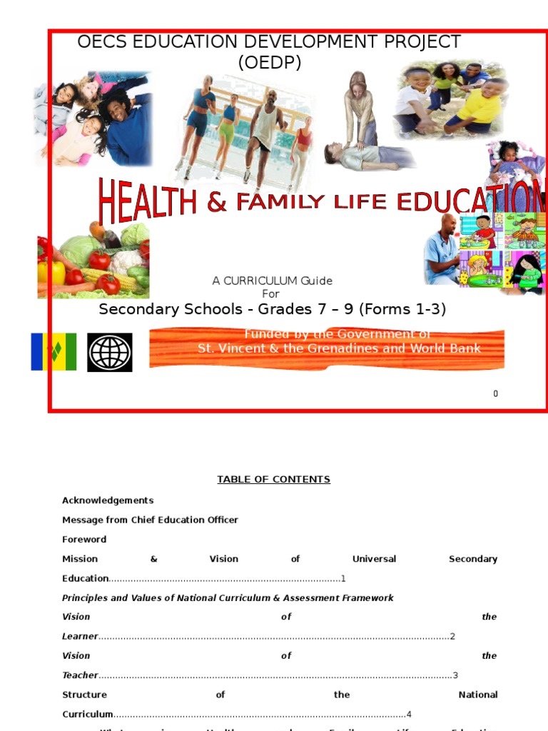 Health and Family Life Education Curriculum Guides (2009) | PDF ...