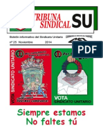 Tribuna Sindical Noviembre 2014