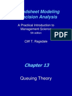 Spreadsheet Modeling & Decision Analysis: Queuing Theory