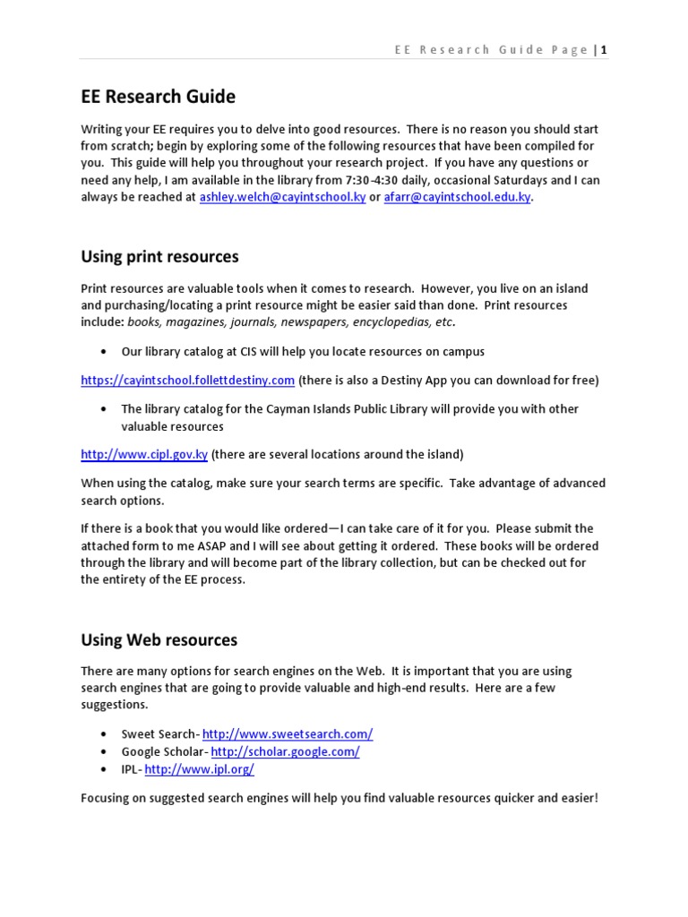 Ee Research Guide | PDF | Ellipsis | Citation