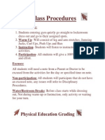 Class Procedures and Grading Policy