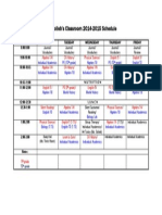 Class Schedule 2014-2015