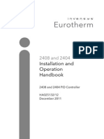 Installation and Operation Handbook: 2408 and 2404 PID Controller HA025132/12 December 2011