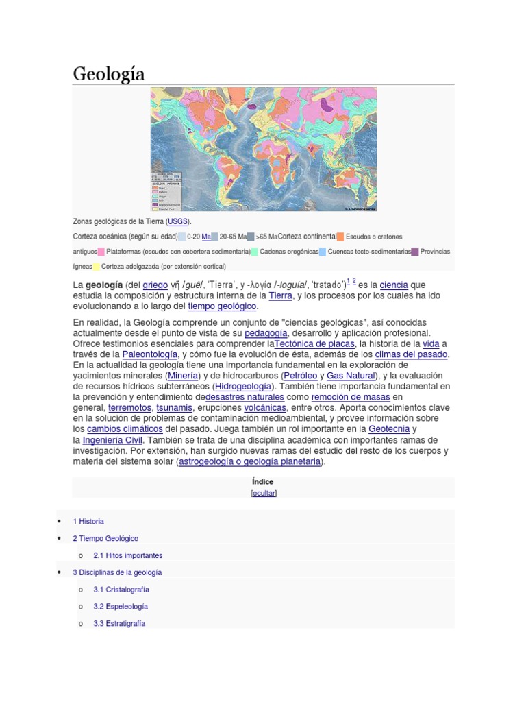 Zonas Geológicas y su Importancia | PDF | Geología | Ciencias de la Tierra