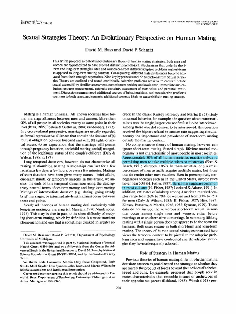 Image Result For Human Mating Strategies University Of Texas At Austin