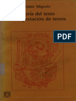 Teoria Del Texto e Interpretacion de Textos Walter Mignolo