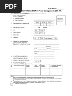 MBA Application Form 2015-17