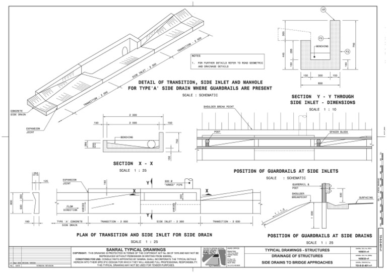 Drainage - Side Drains To Bridge Approaches | PDF