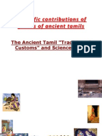 Scientific Contributions of Glories of Ancient Tamils: The Ancient Tamil "Traditions & Customs" and Science