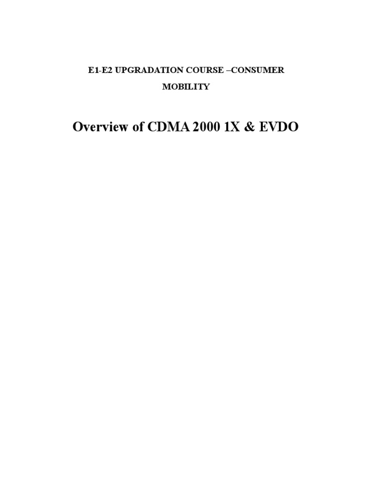 CDMA Network Architecture Overview | PDF | Physical Layer Protocols ...