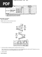 Alignment: Service and Repair Rear Wheel Alignment: 1. Loosen The Front And/or Rear Cam Nuts