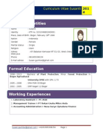 Personal Identities: Curriculum Vitae Susanti