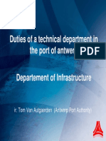 Technical duties of Antwerp port infrastructure department