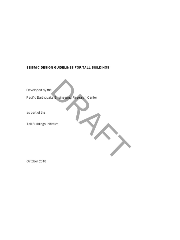 Seismic Design Guidelines for Tall Buildings | PDF | Earthquake ...