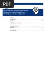 HP Recommended Configuration For Microsoft Exchange Server 2010 StorageWorks EVA8400 Using CA-EVA and CLX-EVA