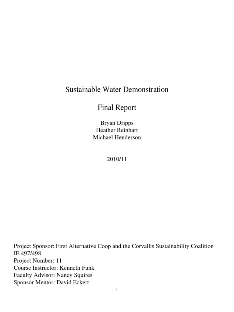 Pump Final Report Winter 2011 PDF | PDF | Filtration | Pump