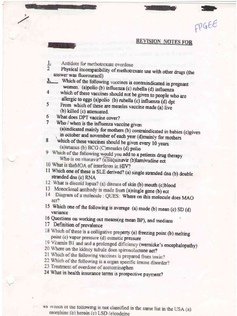 FPGEE Questions | PDF | Wellness | Medical