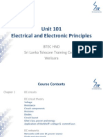 Unit 101 Electrical and Electronic Principles: Btec HND Sri Lanka Telecom Training Centre Welisara